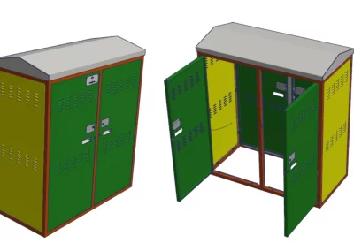 Armoire en inox peinte pour la téléphonie